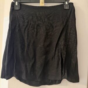 Skylar + Madison Black Mini A-Line Jacquard Skirt